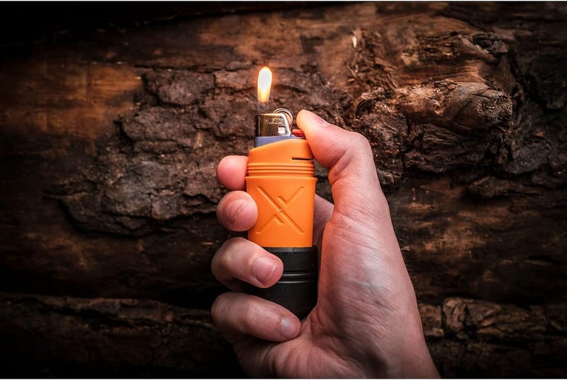 Exotac fireSLEEVE Waterproof Floating Lighter Case (Lighter Not Included) with Gas-Lock Strap for Thumb-Free Operation, Molded TPE Body for Flexibility, and Super-Tough Nylon Cap, Made in The USA - Image 2
